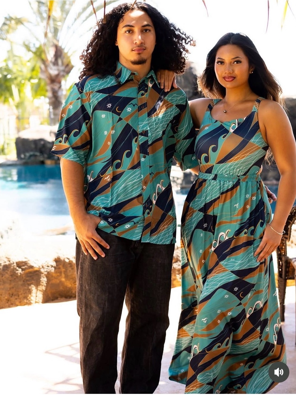 NWT Missing Polynesia Women’s Hokulani maxi dress Hawaiian Aloha